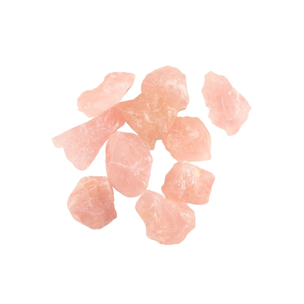 genuine raw rose quartz