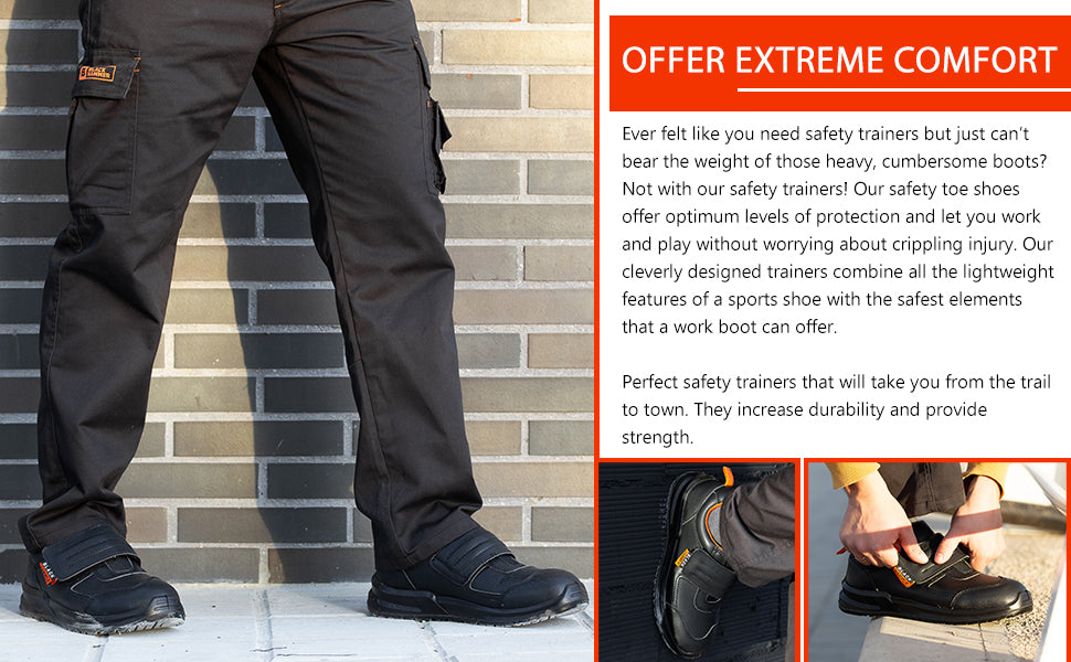 walk freely with these safety trainers that will provide you comfort and protection