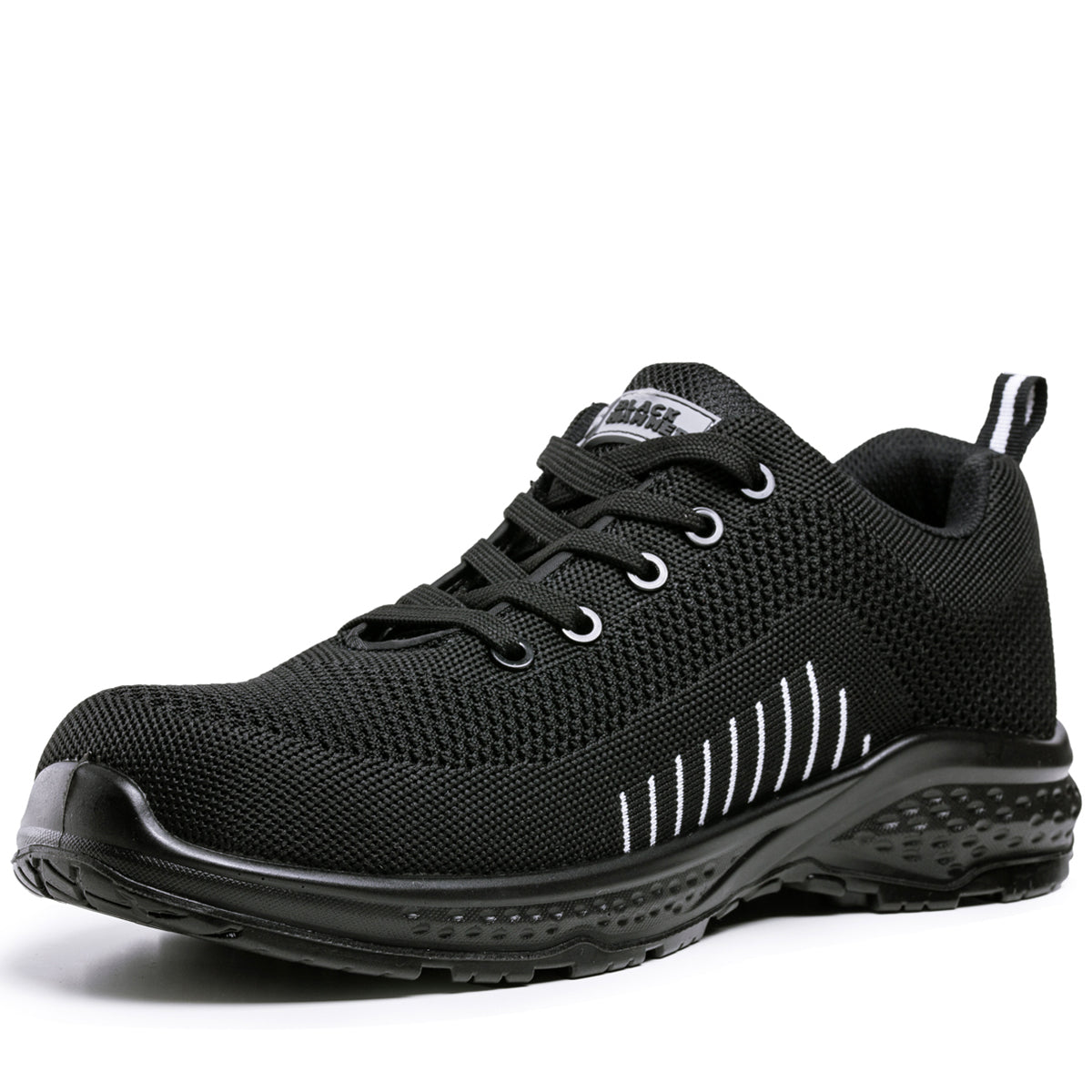 Hiker Mens Metal Free Safety Trainers with Flynit Upper - Black Hammer product image