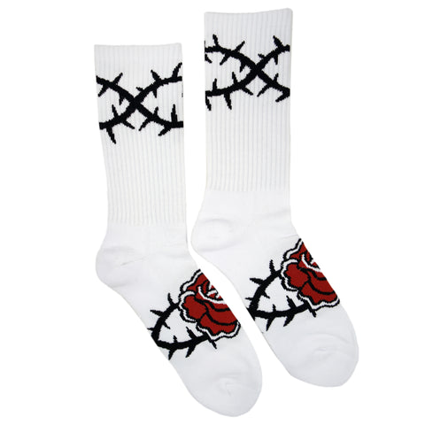 Geometric Flower Black Socks - Stuntin Goods