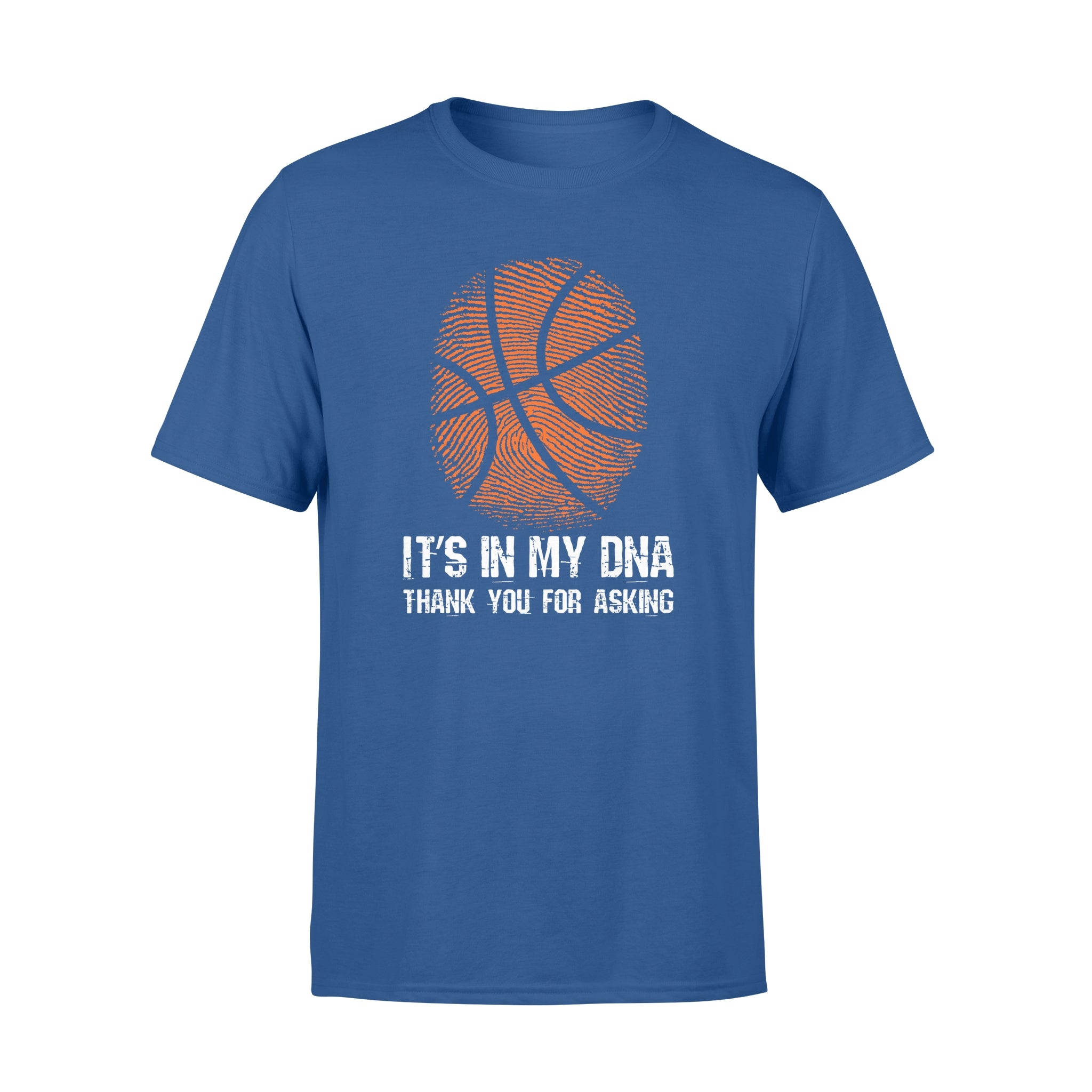 Download Cotton Crew Neck T-Shirt - Basketball Fingerprint Its In ...
