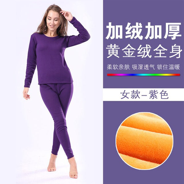 Plus Size Winter Thermal Underwear Women Seamless Pant And Top Suit Warm Pajamas Especially Female Velvet Thick Thermal Pajamas