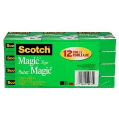 Scotch® Double Sided Tape, 667-ESF, 3/4 in x 11.1 yd (19 mm x 10.1
