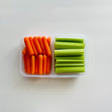 prepare celery and carrot sticks