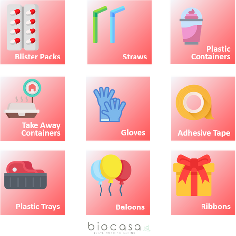 Visual guide of soft plastics that cannot be recycled