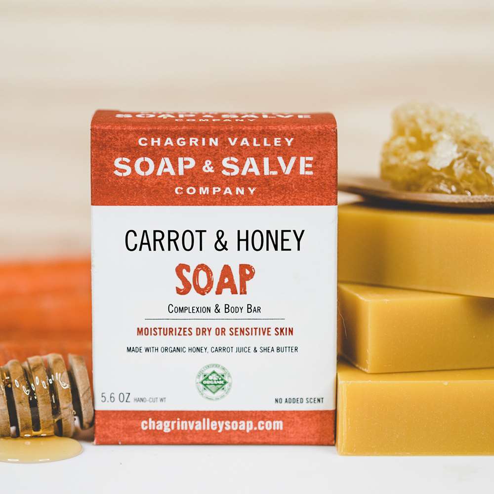 Organic Facial Soap Bar - Dry Sensitive Skin - CARROT & HONEY – Biocasa