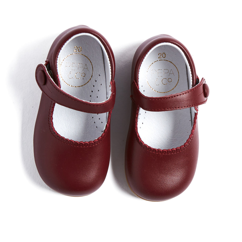 maroon mary jane shoes