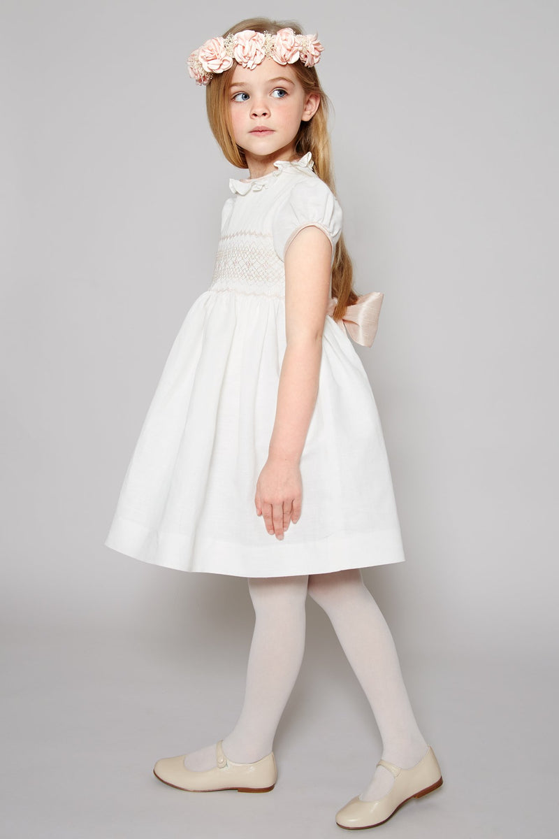 baby girl white occasion dress