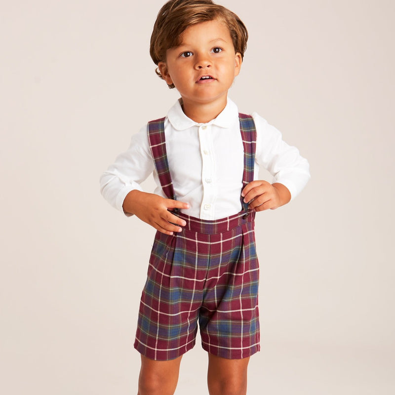 baby boy tartan shorts