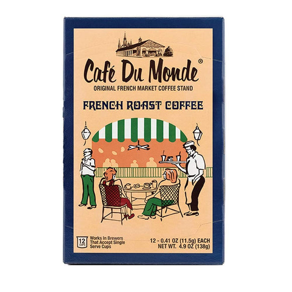 Cafe Du Monde Coffee French Roast Single-Serve Cup Pods - 12 Count