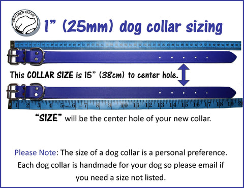 one inch Biothane collar sizing