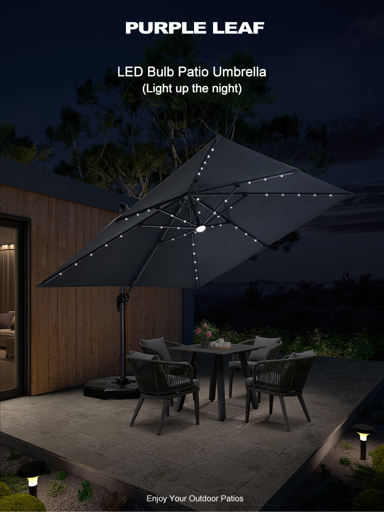 PURPLE-LEAF-LED-Bulb-patio-umbrella-Large-Outdoor-Umbrella-Grey