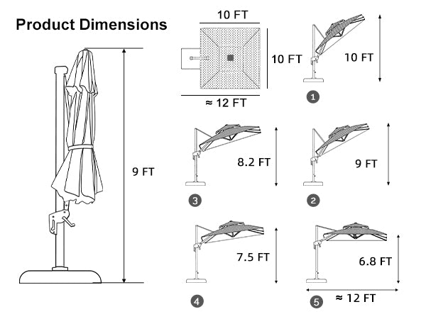 PURPLE-LEAF-11x15ft-patio-umbrella-product-dimensions
