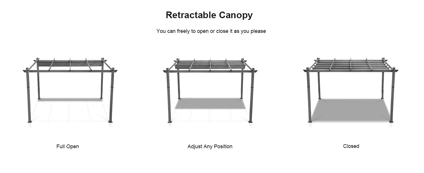 PURPLE LEAF Retractable Pergola