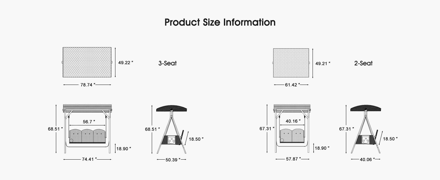 Product size drawing