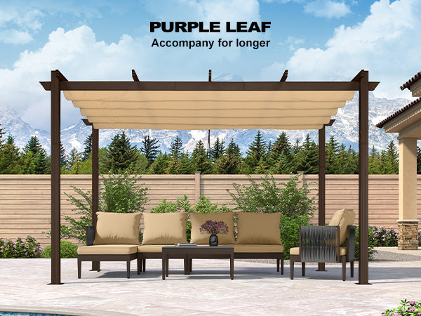 PURPLE LEAF Retractable Pergola