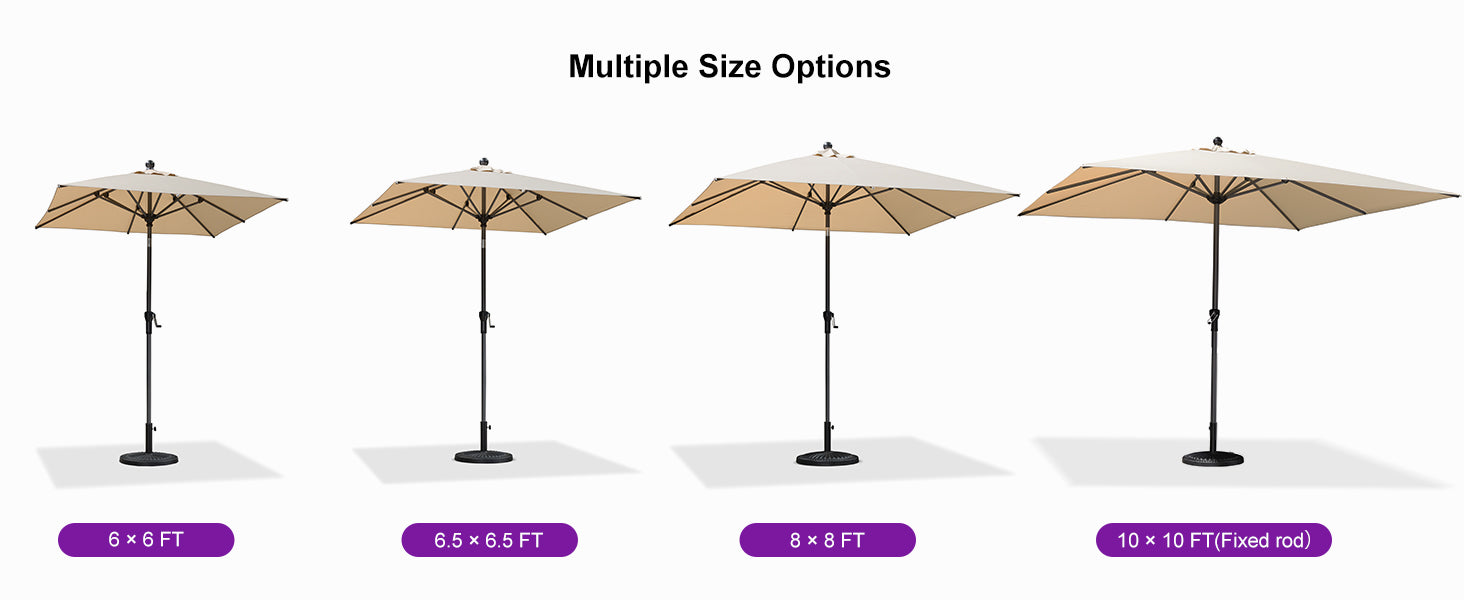 PURPLE-LEAF-Tilt-Table-Patio-Market-Umbrella-Square-Rectangle-choose