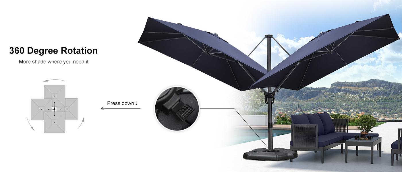 PURPLE LEAF-Patio-umbrellas-can-be-rotated -360°