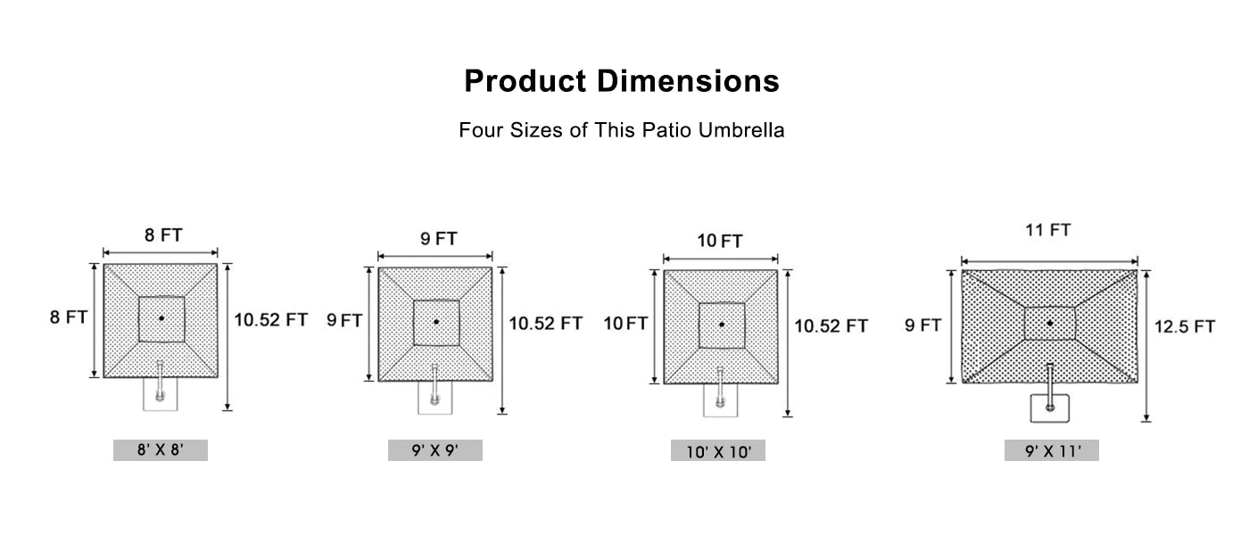 PURPLE LEAF-patio-umbrella-overall-dimensions