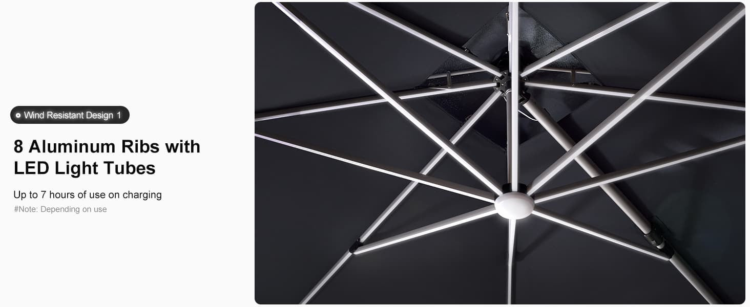 PURPLE-LEAF-Eight-Auminum-Umbrella-Ribs