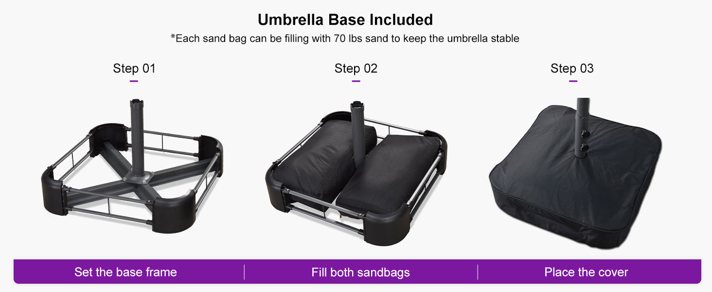 PURPLE-LEAF-Umbrella-Base-Included