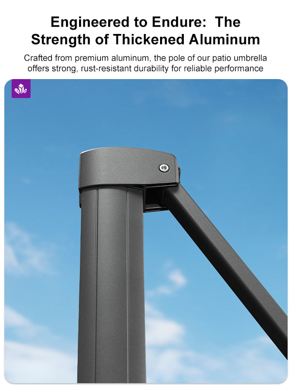 PURPLE LEAF-Patio-Umbrella-Premium-Aluminum-Pole