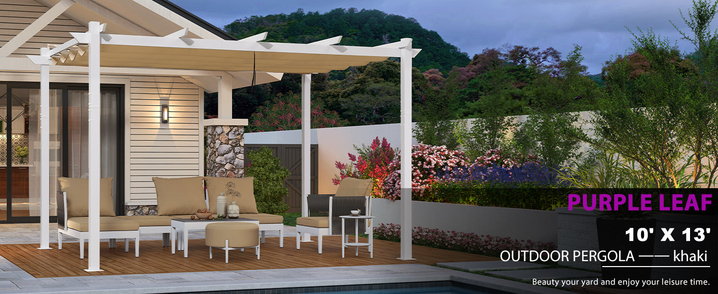 PURPLE LEAF Retractable Pergola