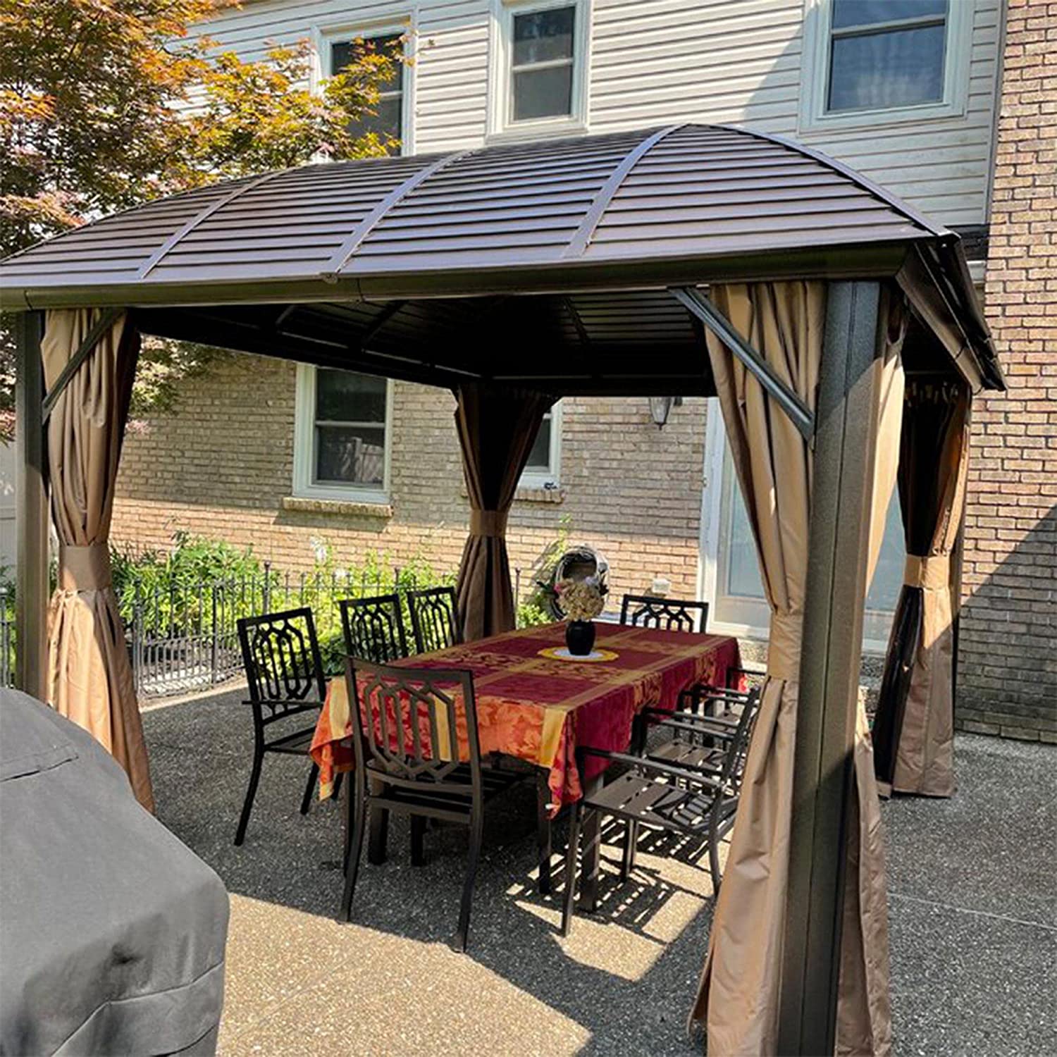 Purple Leaf Patio Gazebo Outdoor Hardtop Aluminum Canopy Backyard Space