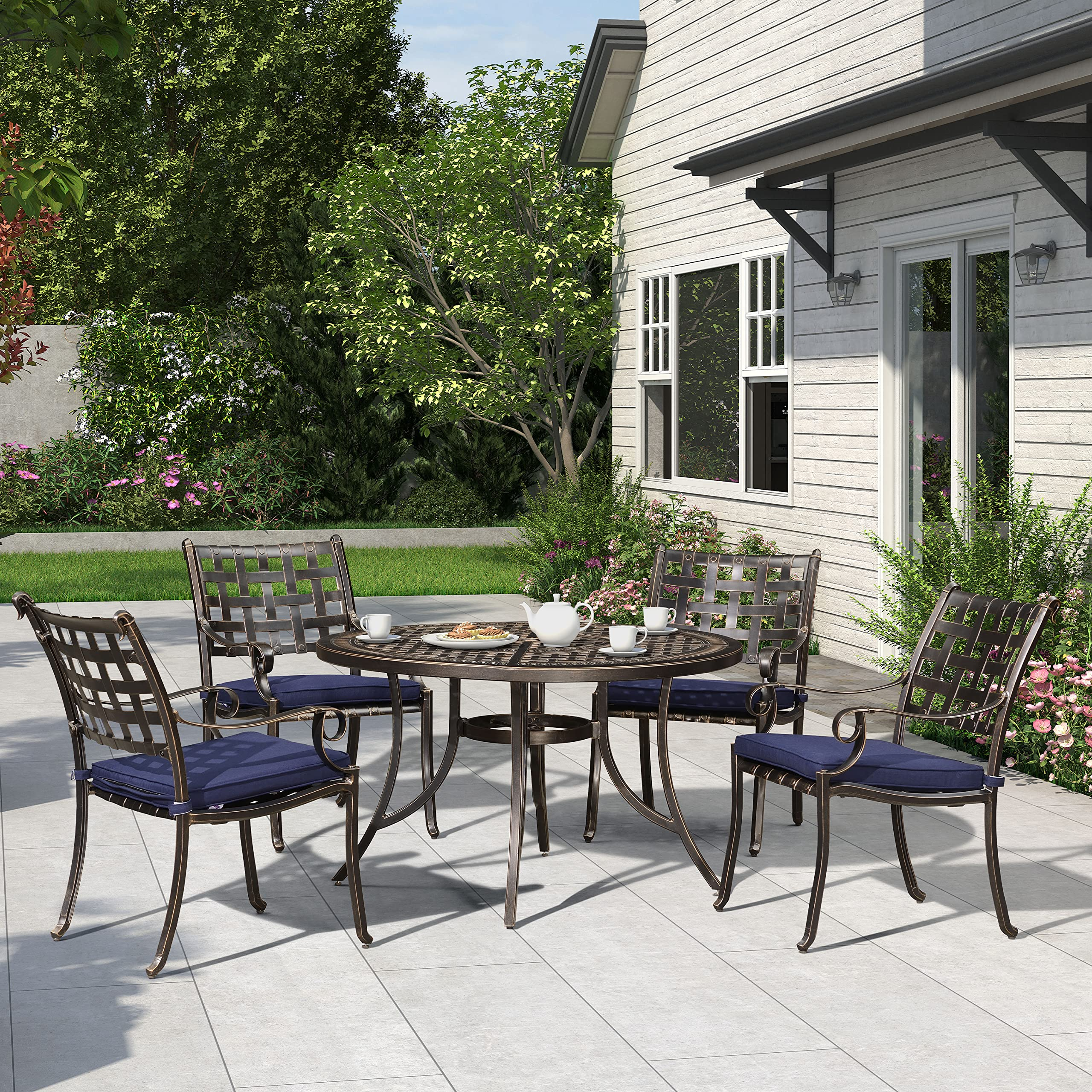 lattice back patio chairs