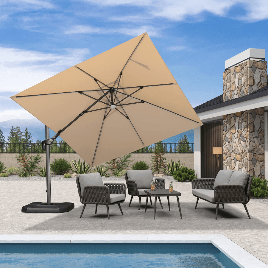 PURPLE LEAF Patio Umbrella with Lights