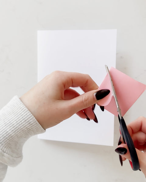 Cut Paper Heart For Mother's Day Heart Card