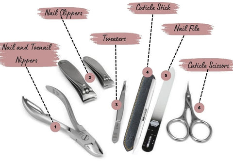 manicure pedicure nail tools names 