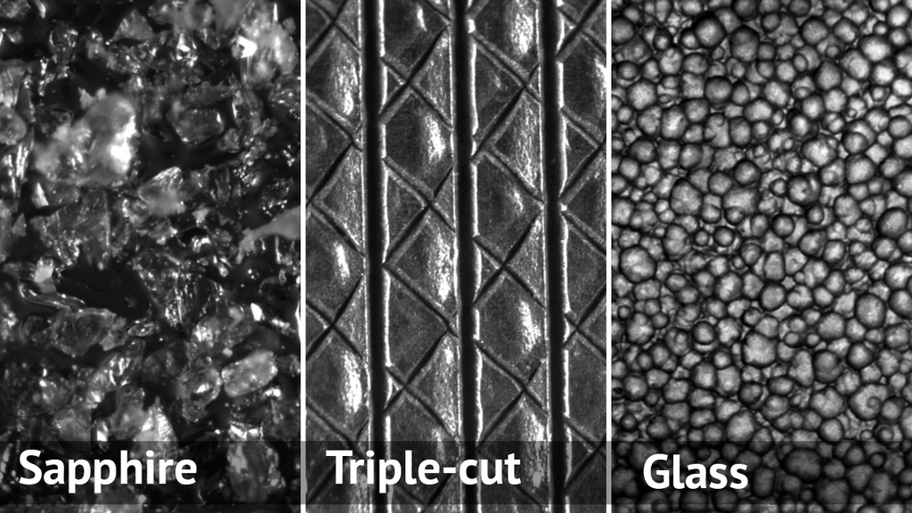 Sapphire nail file vs Glass vs Steel