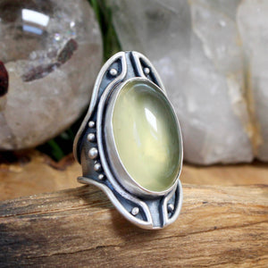 Warrior Shield Ring // Lemon Quartz - Size 10 - Acid Queen Jewelry