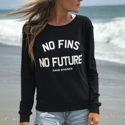 No Fins No Future Sweatshirt Sharks - Marine18.com