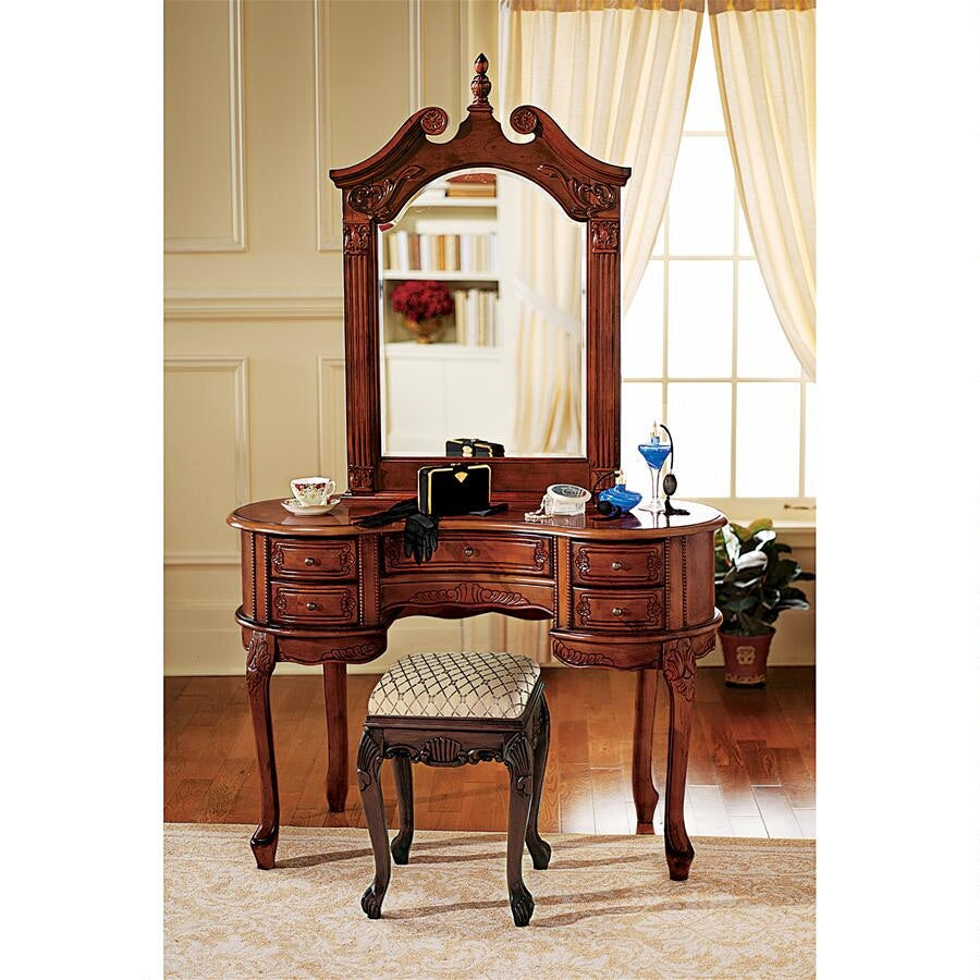 Free Shipping Design Toscano The Queen Anne Dressing Table And