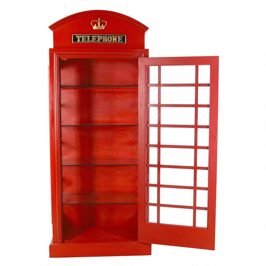 Free Shipping Design Toscano British Telephone Booth Display