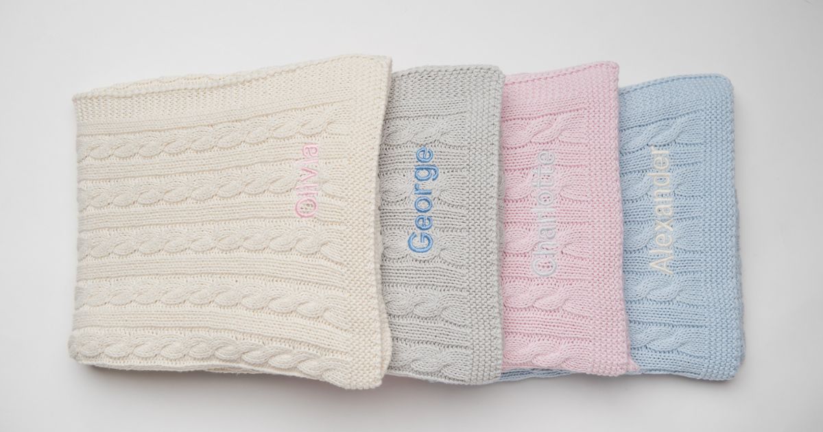 Personalized baby blankets from Lovingly Signed Hong Kong