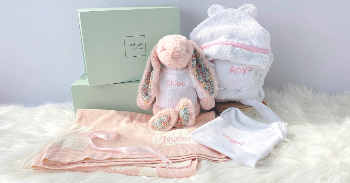 Personalized baby gift hamper from lovingly signed Hong Kong