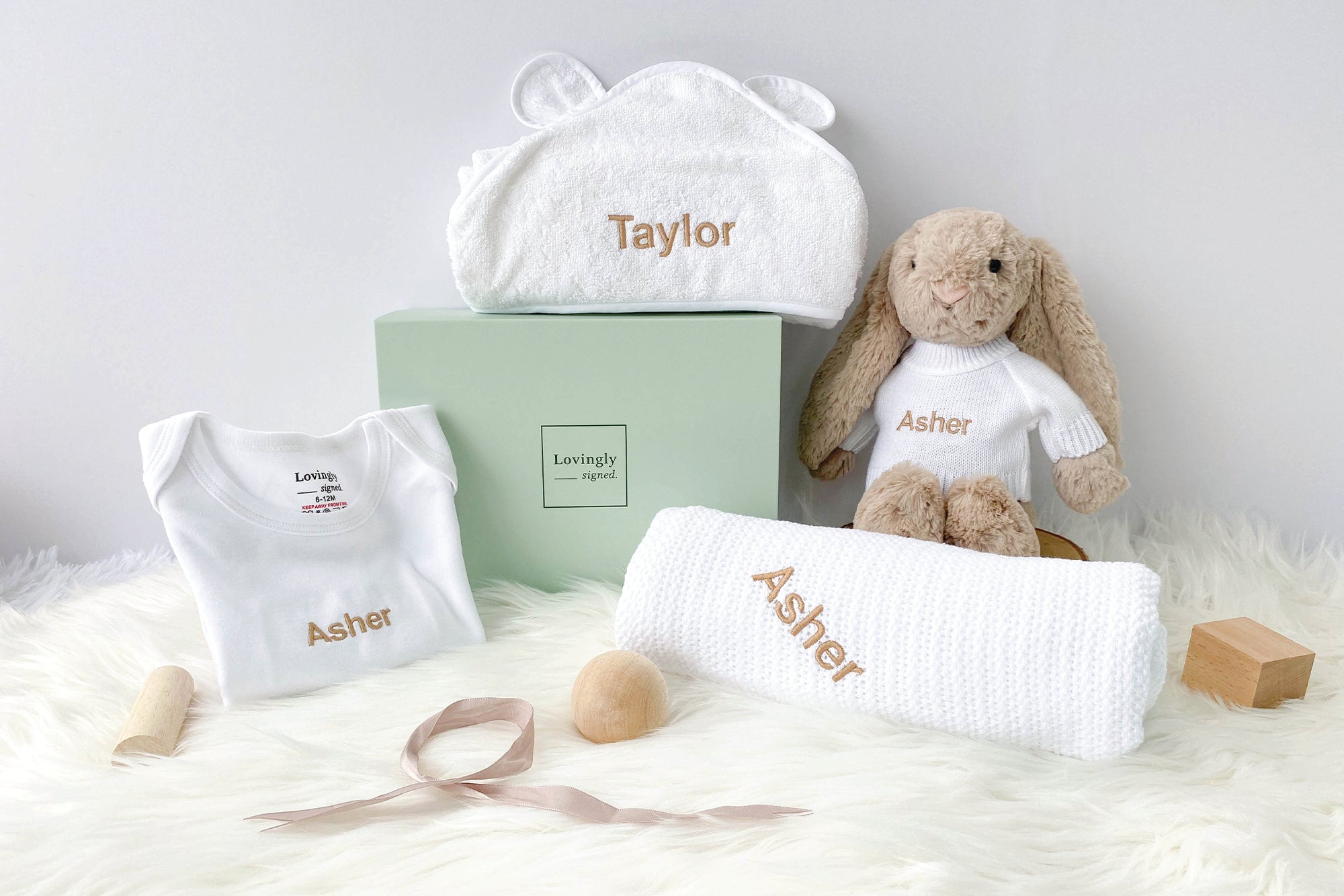 Personalized baby gift set from Lovingly Signed Hong Kong