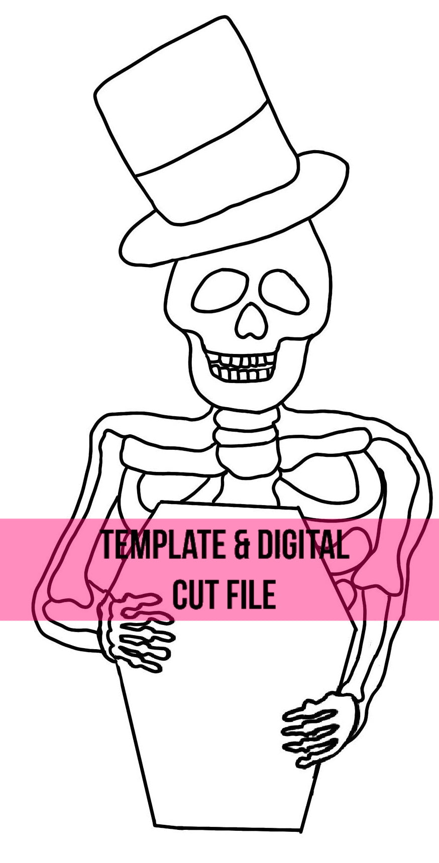 Sugar Skull Digital Cut File - Striped Swallow Designs