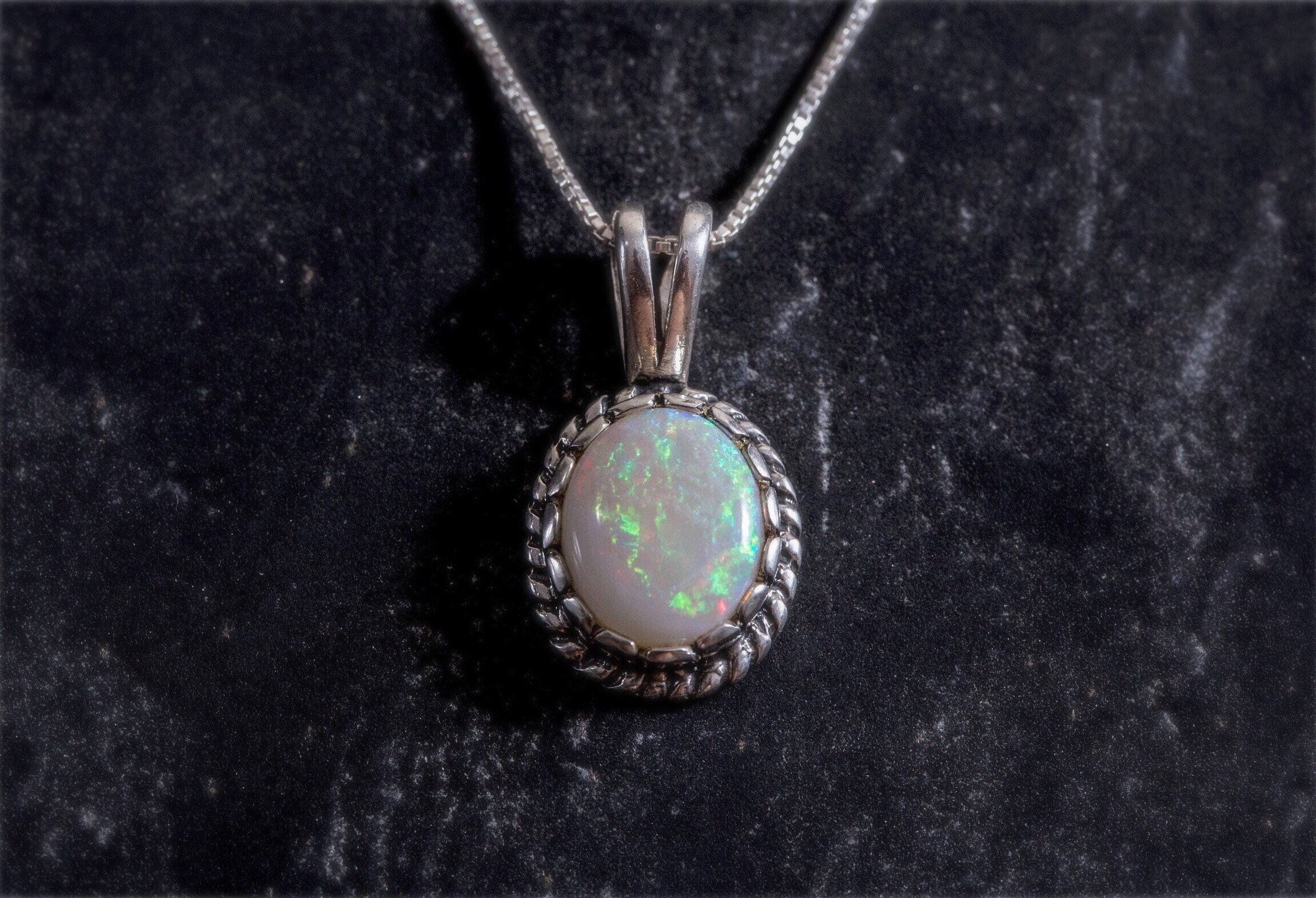 14K Australian Opal Necklace – Rose & Choc