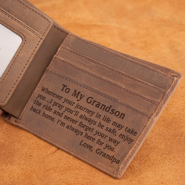 Great Leather Wallet To My GrandSon | Family Gift Love