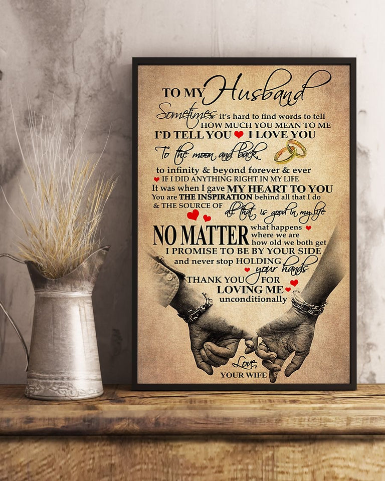 Perfect Gifts To My Husband Poster | Family Love Gifts