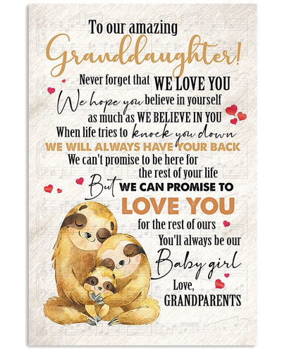 Perfect Gifts For Granddaughter - Granddaughter Poster - Present For Granddaughter