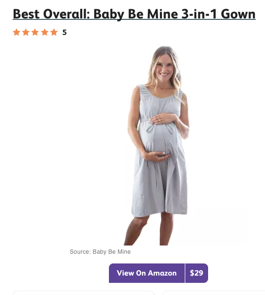 Best Maternity Gowns for Giving Birth in the Hospital