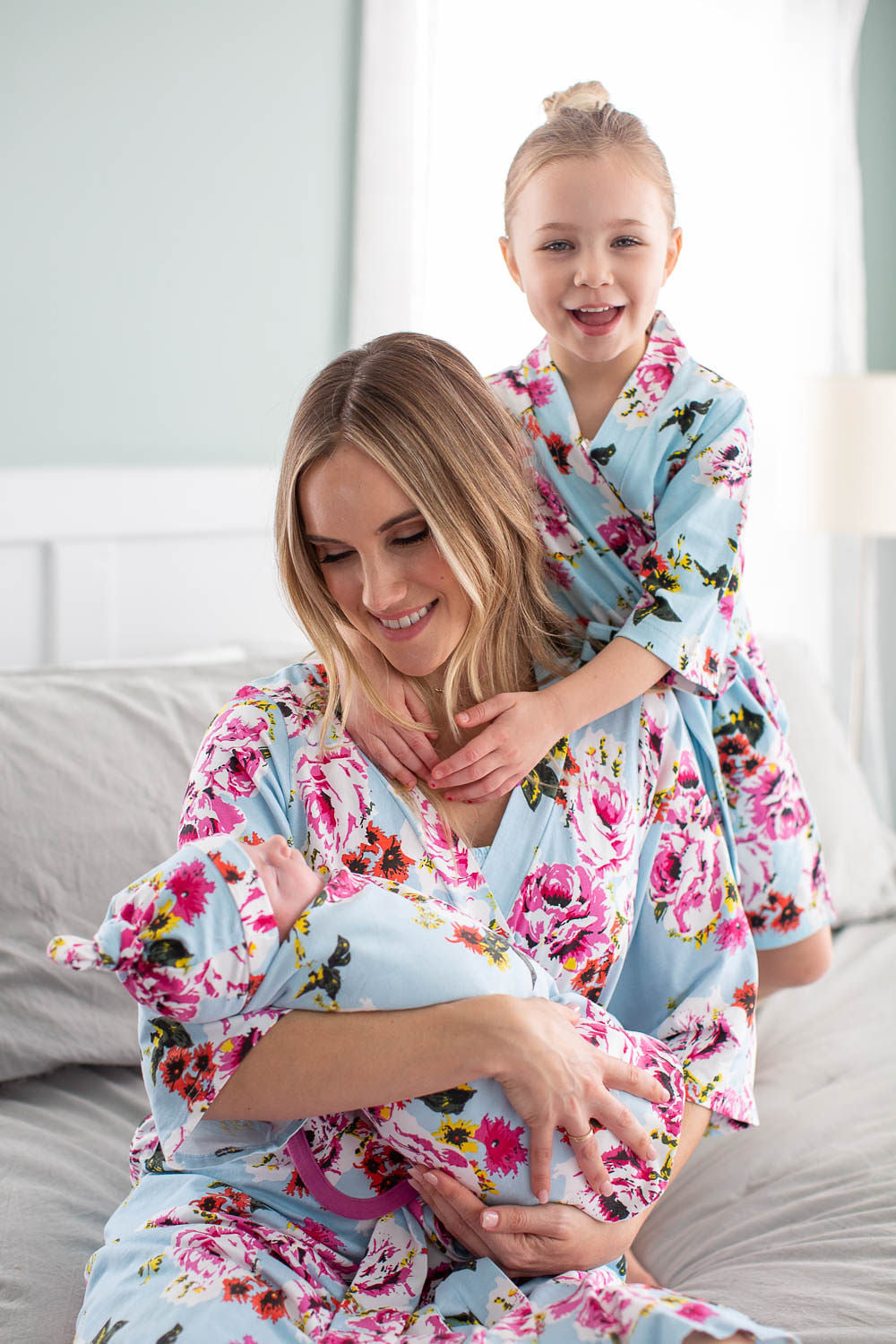 mother daughter robe and swaddle