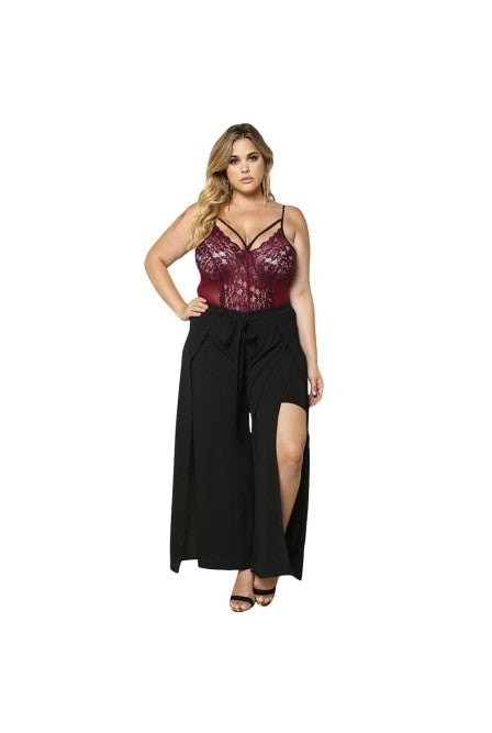 plus size pants with slits