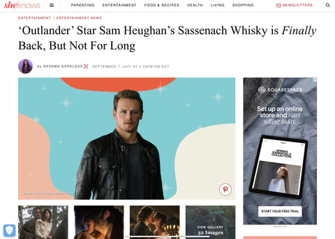 Sam Heughan Outlander Sassesnach Whiskey 