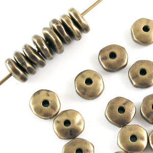 Brass Oxide 7mm Nugget Spacer Beads